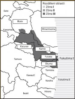 Po roce 2017 by měl zůstat omezený režim pouze u nejsilněji kontaminovaných území III. kategorie. I ta by však měla být otevřena do roku 2022. (Zdroj V. Wagner: Fukušima I poté).