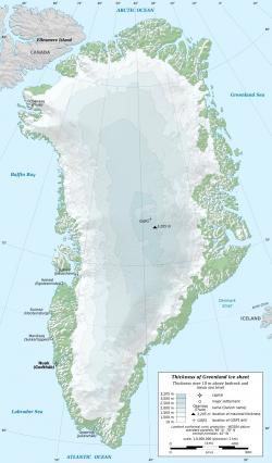 Chybně stanovené albedo povrchu Grónska - největšího ostrova na světě, zatížilo předpověď vývoje zemského klimatu ve prospěch alarmistických závěrů. (Kredit: Eric Gaba, Wikimedia Commons)