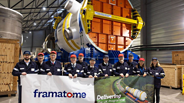 Reaktorová nádoba druhého bloku elektrárny Hinkley Pint C (zdroj EDF).