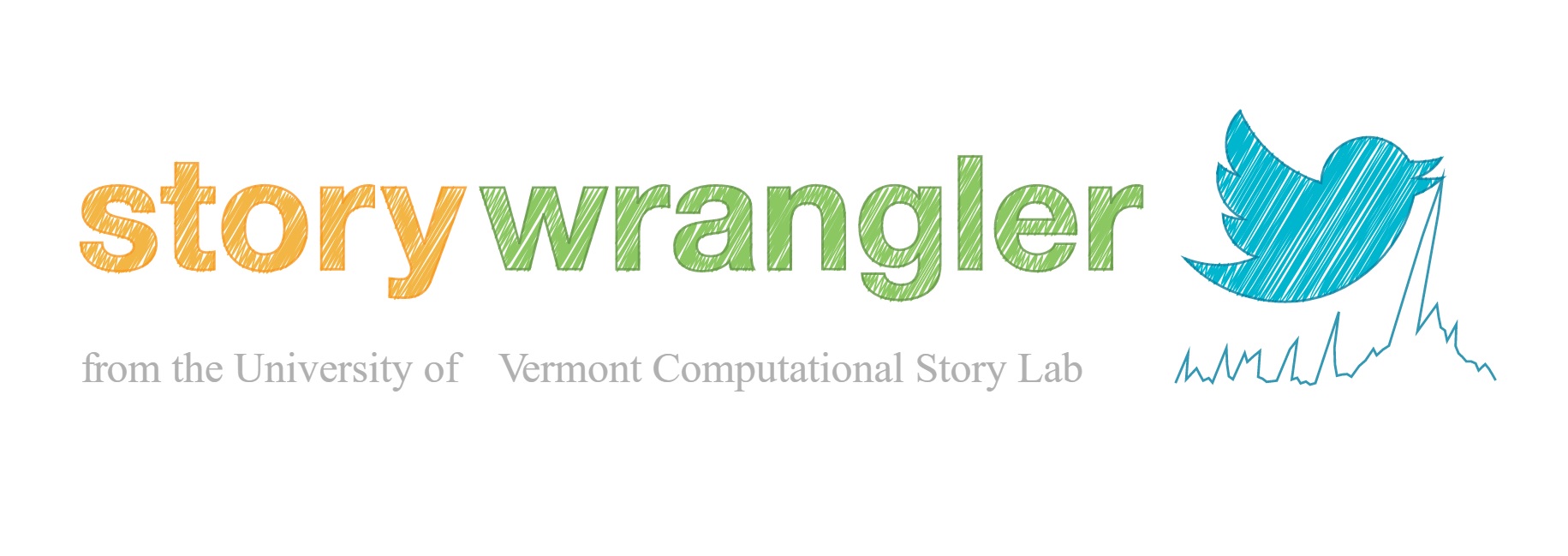 Storywrangler, logo. Kredit: University of Vermont.