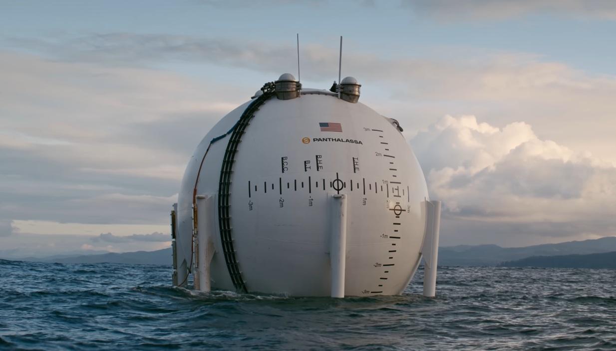 Uzel technologie Panthalassa v pracovní poloze. Kredit: Panthalassa.