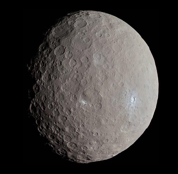 Trpasličí planeta Ceres. Kredit: Justin Cowart / Wikimedia Commons.