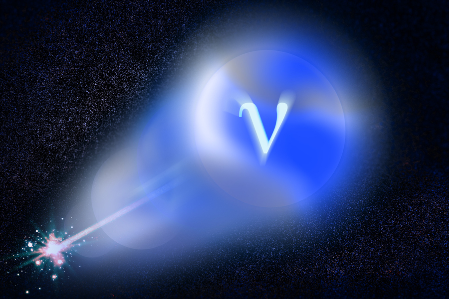 Kdy se dočkáme neutrinového laseru? Kredit: Jose-Luis Olivares, MIT; iStock, CC BY-NC-ND 4.0.