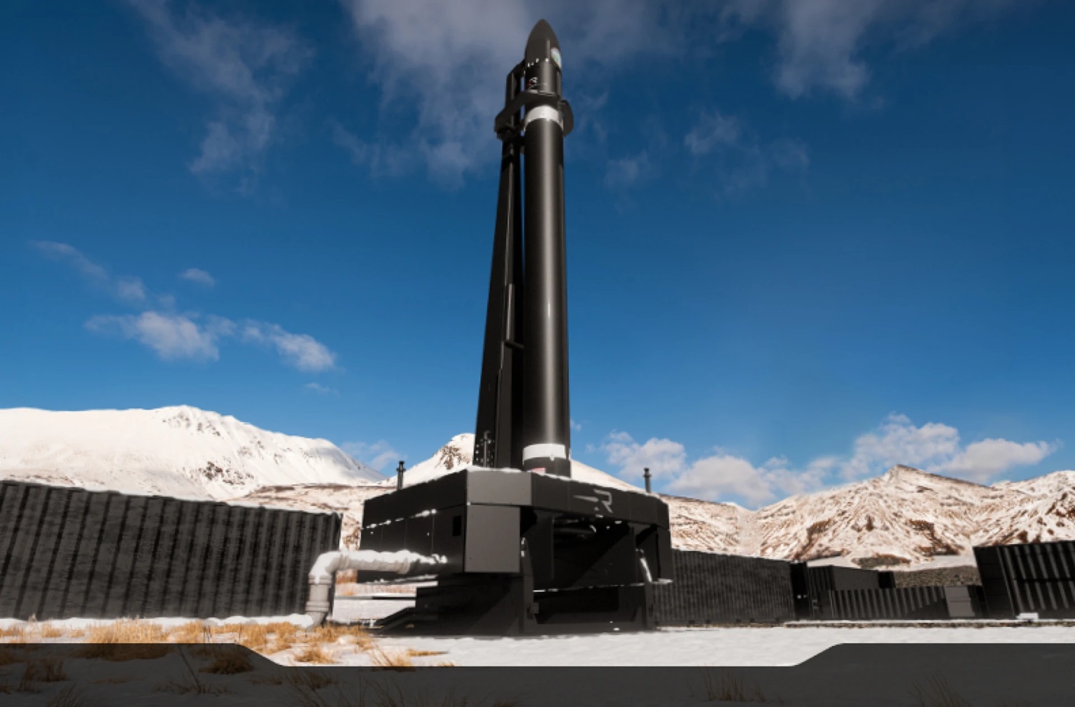 Mobilní kosmodrom GHOST. Kredit: Rocket Lab.