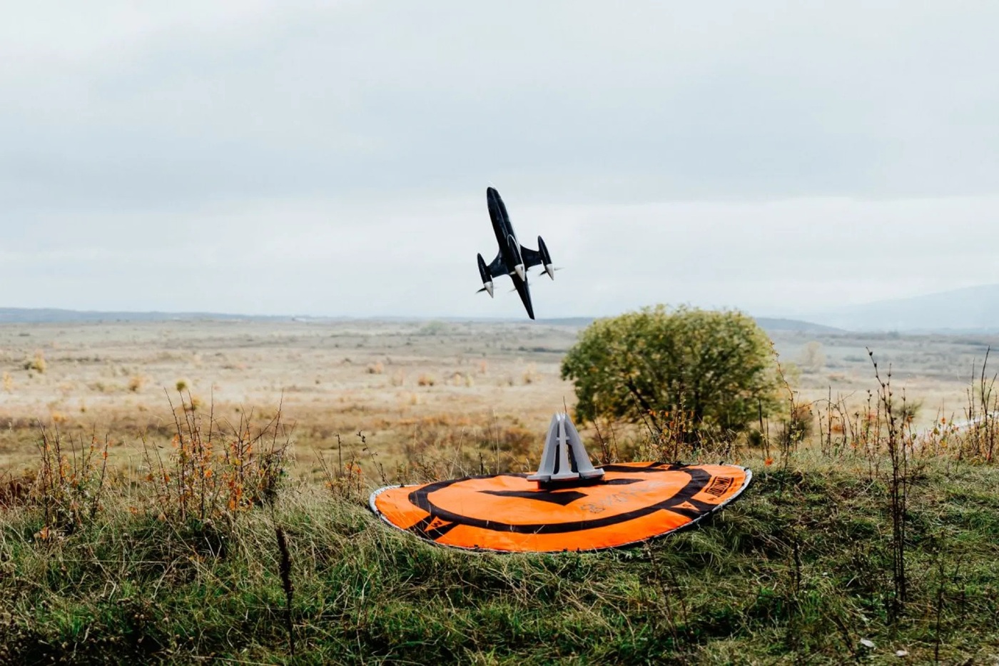 Start nejrychlejšího elektrického dronu. Kredit: Quantum Systems.