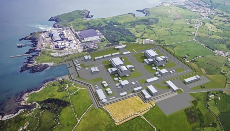 Vzhled staré a nové elektrárny Wylfa a Wylfa Newydd (zdroj Horizon).