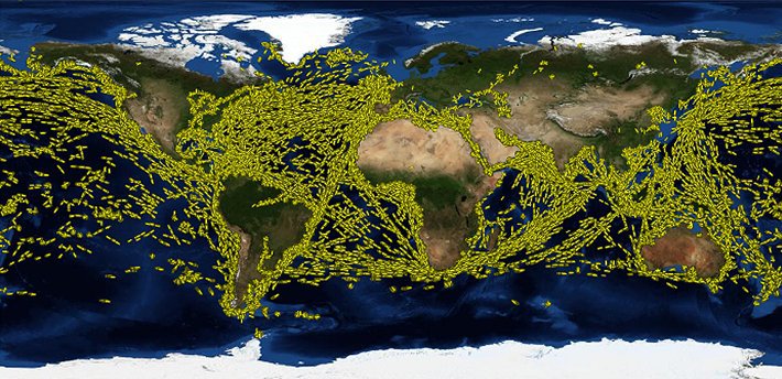 Pohyb lodĂ­ za jedinĂ˝ den â€“ 29. ÄŤervence 2010
Zdroj: http://www.nasa.gov/