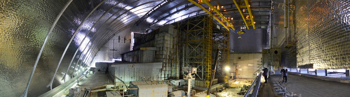 Vnitřní prostory nového sarkofágu (zdroj Černobylská jaderná elektrárna).