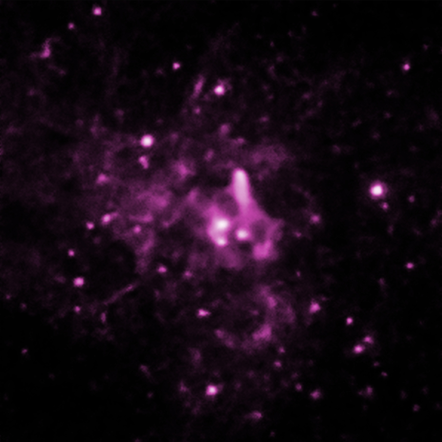 Střed Mléčné dráhy na snímku observatoře Chandra. Zdroj: https://chandra.harvard.edu/