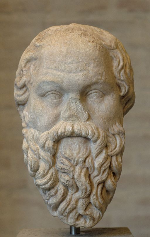 Římská kopie sochy Sókrata, kterou kolem roku 320 v Athénách udělal Lysippos, nyní v Mnichově. Kredit: Wikimedia Commons .