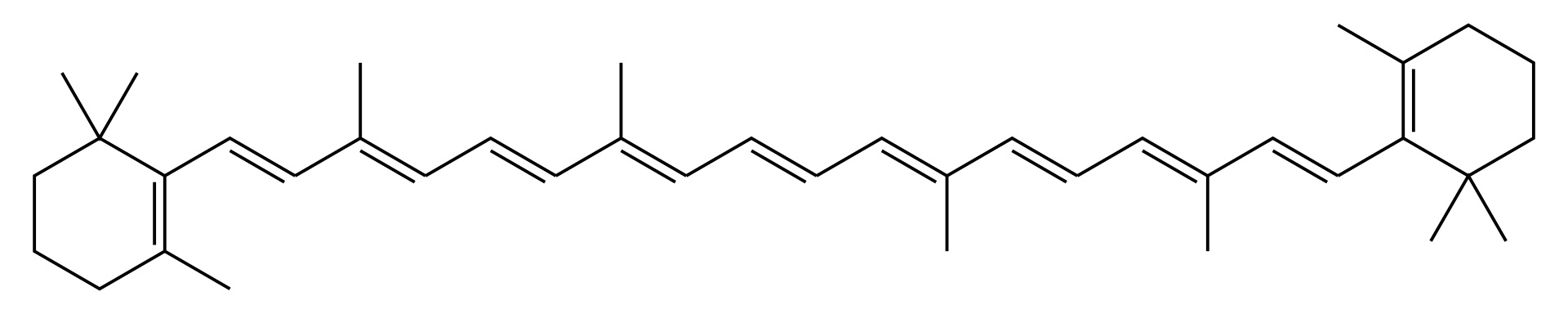 Betakaroten. Ne vždy nám vitamín dává očekávaný prospěch. Příkladem je betakarotenový paradox. Kredit: NEUROtiker, Wikipedia, volné dílo. 