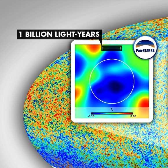 Co je zaÄŤ ChladnĂˇ skvrna? Kredit: ESA Planck Collaboration.