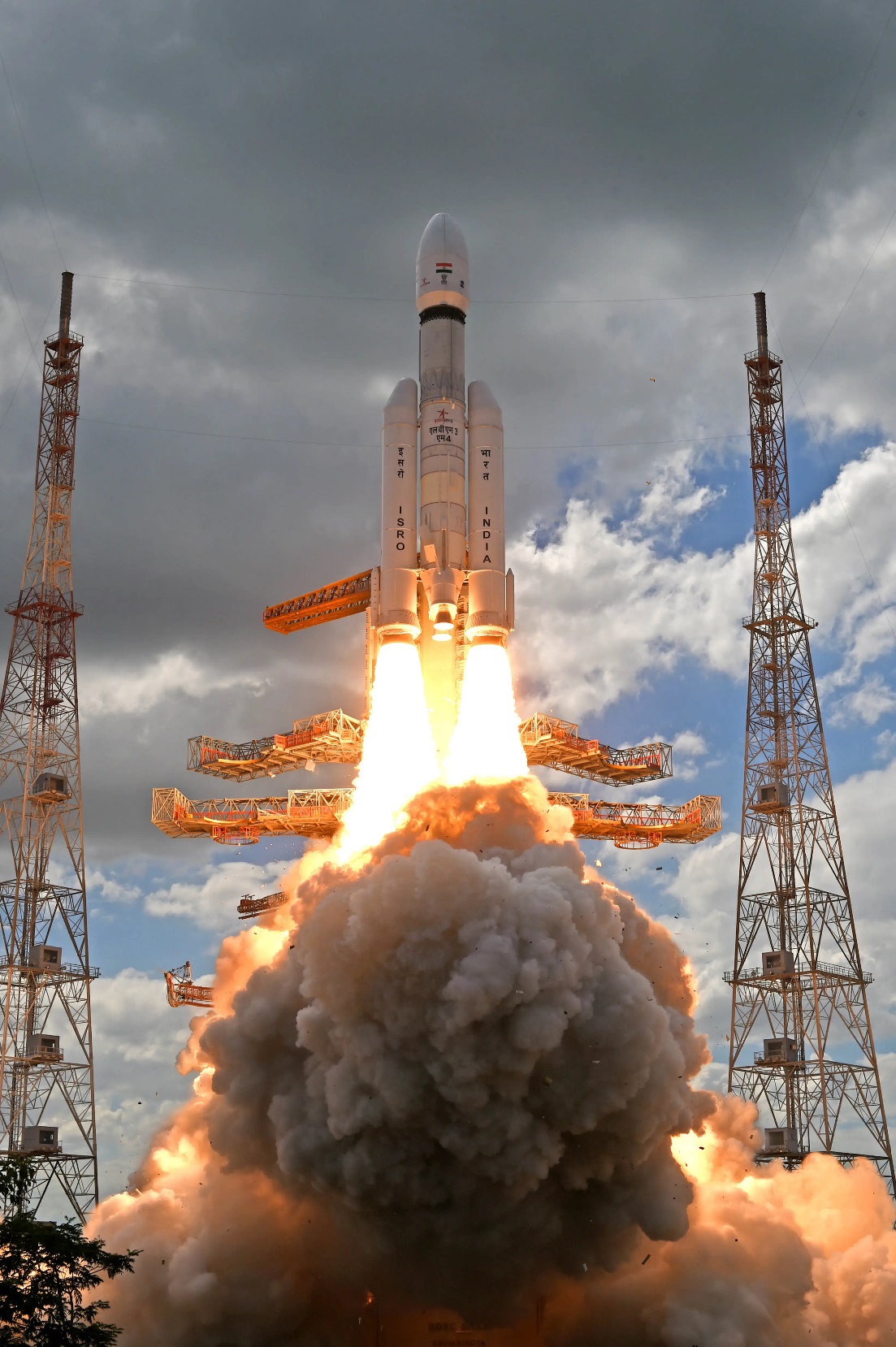 Start indické mise Čandrájan 3 (zdroj ISRO).
