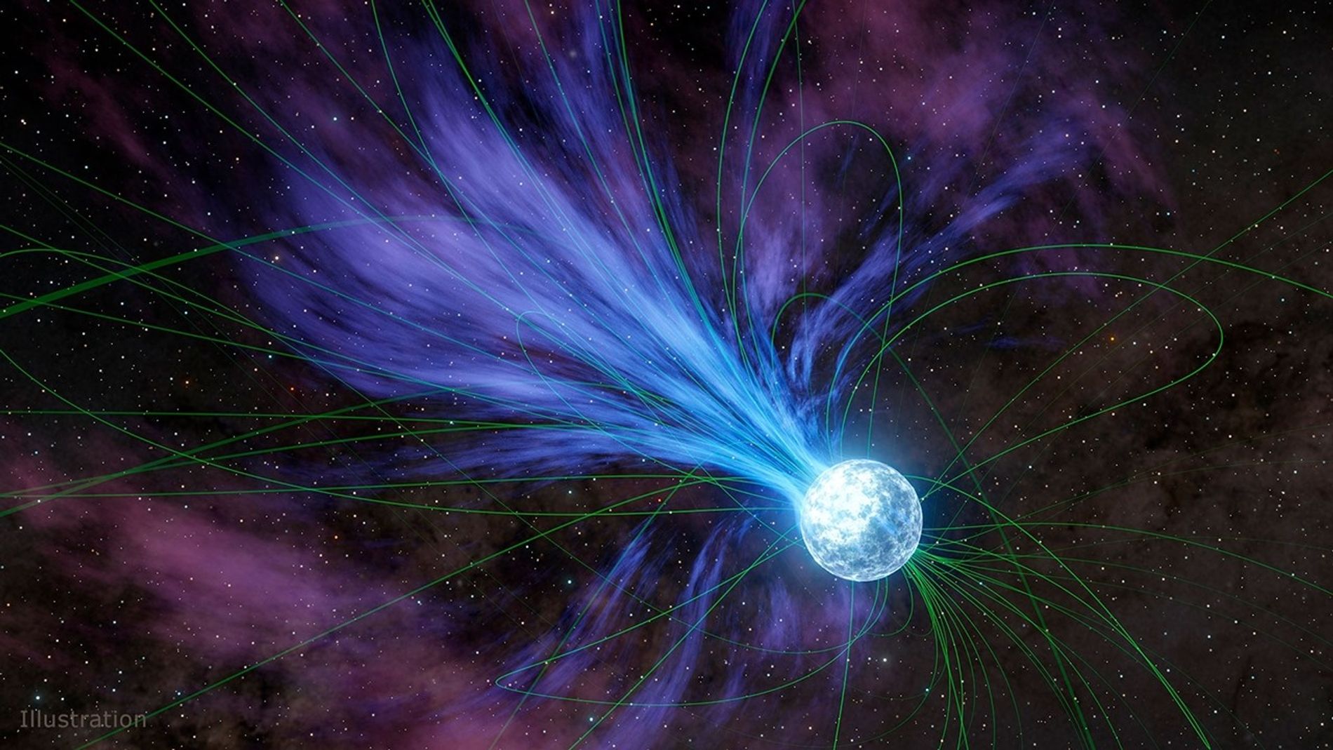 Extrém má jméno magnetar. Kredit: NASA/JPL-Caltech.