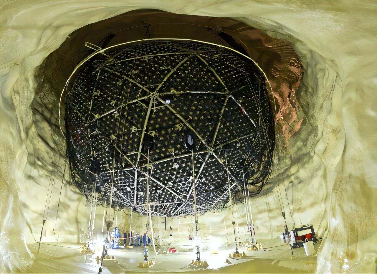 Neutrinová observatoř v Sudbury. Kredit: SNOLAB.