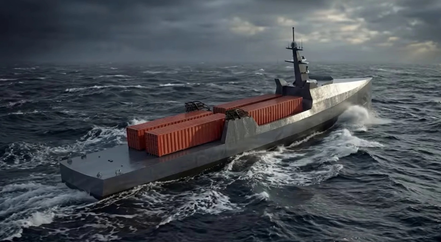 Autonomní loď třídy Liberty Class. Kredit: Blue Water Autonomy.