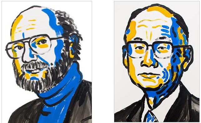 William C. Campbell (vlevo) a Satoshi ĹŚmura. Zdroj: Ill. N. Elmehed. Â© Nobel Media AB 2015. www.nobelprize.org)