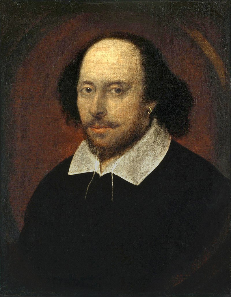 William Shakespeare zemřel 23. dubna 1616 ve věku 52 let. Přesný den narození není znám, ale pokřtěn byl podle dobových záznamů 26. dubna 1564.  Kredit: John Taylor, volné dílo.
