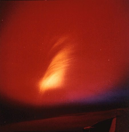 Snímek oblasti exploze testu Starfish Prime. Kredit: US Air Force.