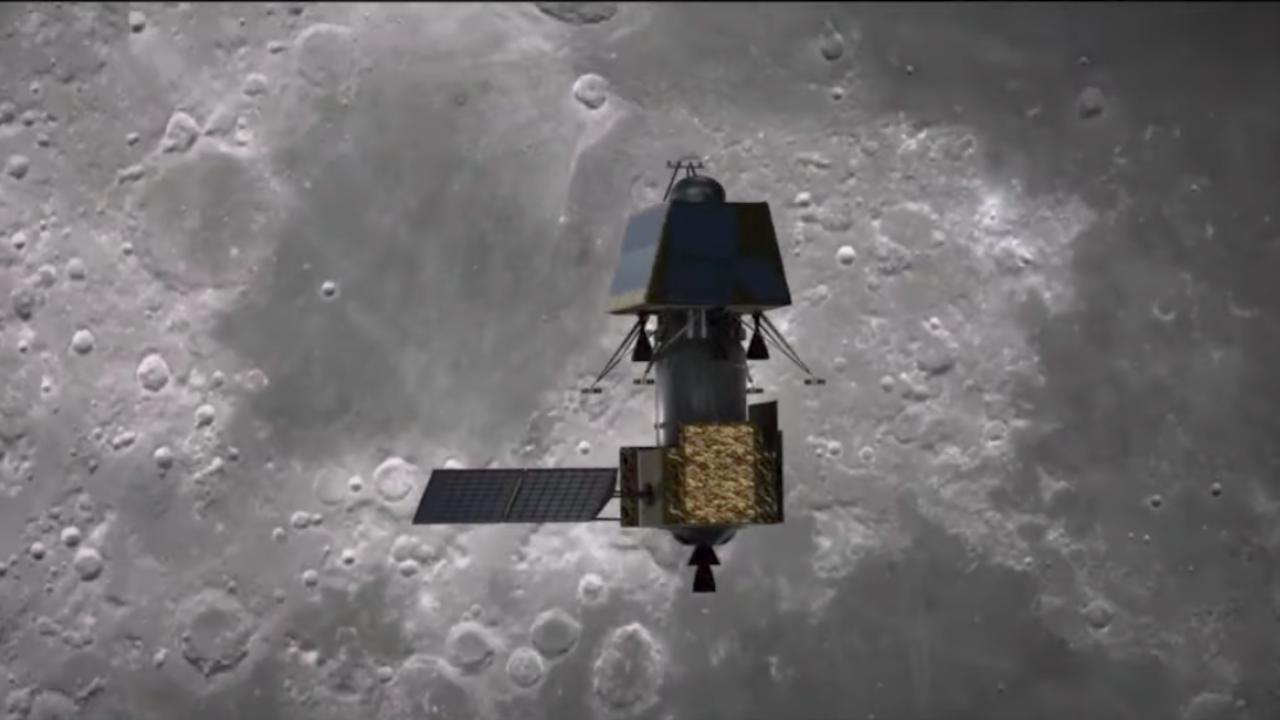 Umělecká představa indické měsíční sondy Čandraján-2 (zdroj ISRO).
