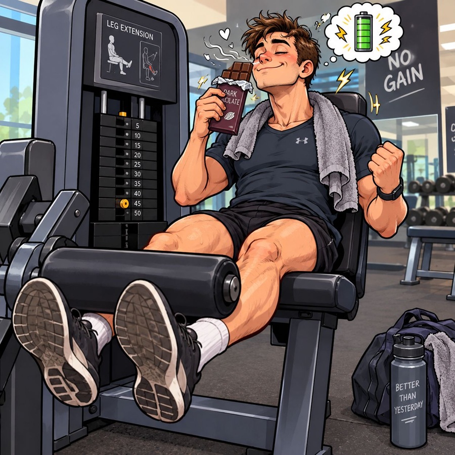 Komu by se nelíbilo, kdyby vůně čokolády zvýšila výdrž při cvičení, aniž by došlo ke zvýšení vnímané námahy. (Kredit: dle zadání autorky textu vytvořila AI)