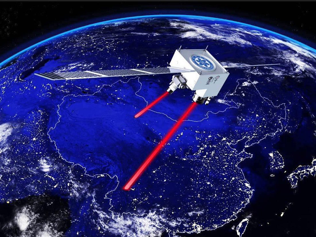Čínský kvantový satelit QUESS. Kredit: Jian-Wei Pan.
