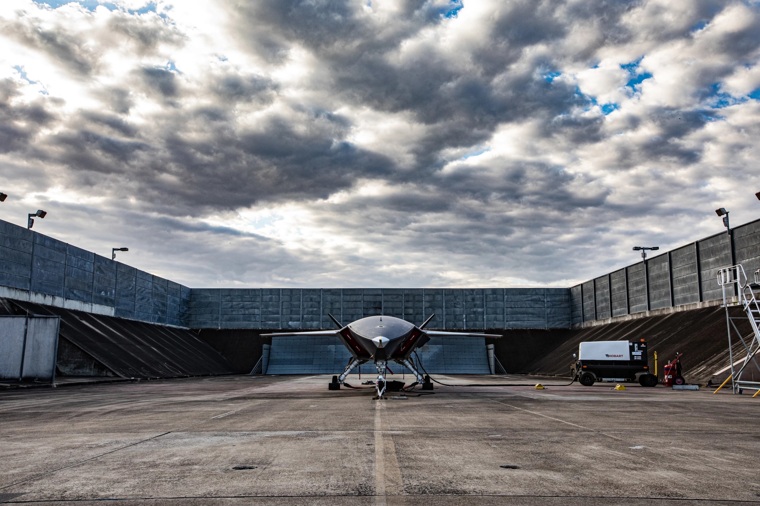 Testování tryskového dronu. Kredit: Boeing Australia.