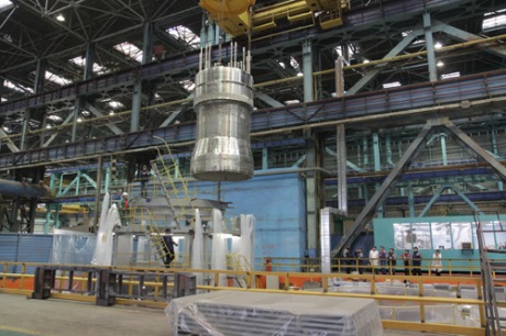 Vnitřní část reaktorové nádoby prvního bloku elektrárny Ostrovec (zdroj AEM-Technology).