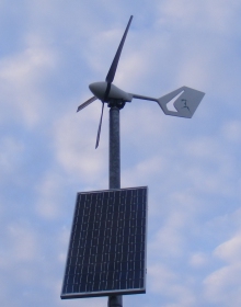 Malá větrná elektrárna AP300 o výkonu 300 W (zdroj stránky Aeroplast s.r.o)