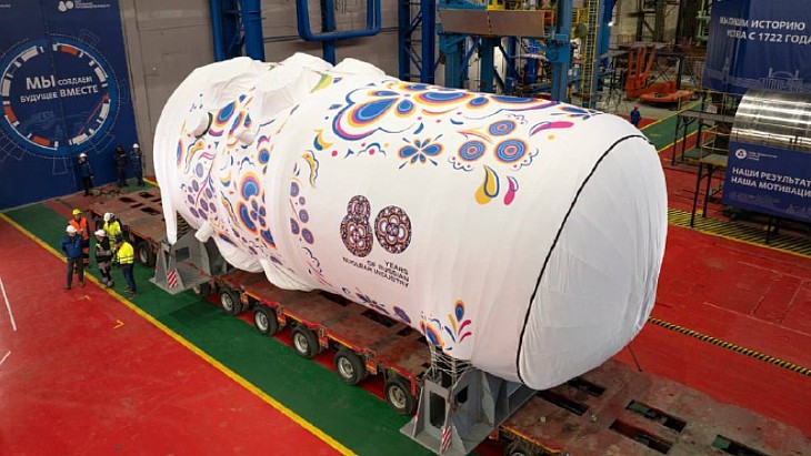 Reaktorová nádoba pro blok El Dabaa 1 (zdroj Rosatom).