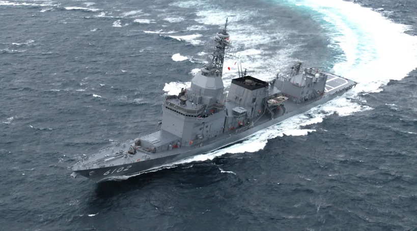 JS Asuka, bez railgunu. Kredit: JMSDF.