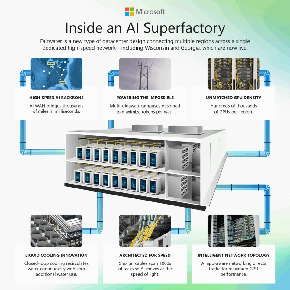 AI superfactory. Kredit: Microsoft.