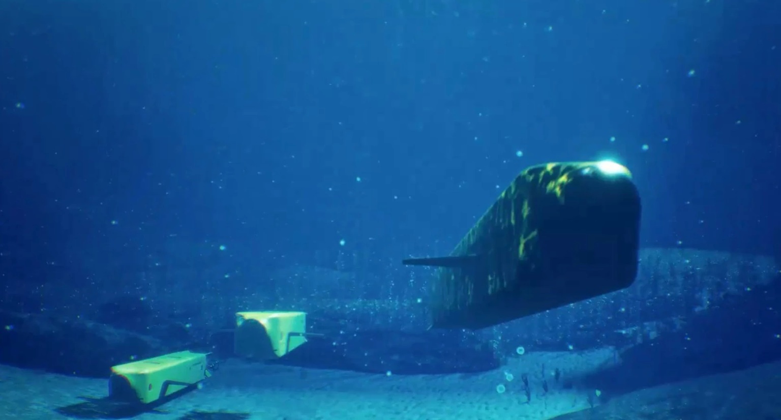 Hejno na dně. Kredit: Lockheed Martin.