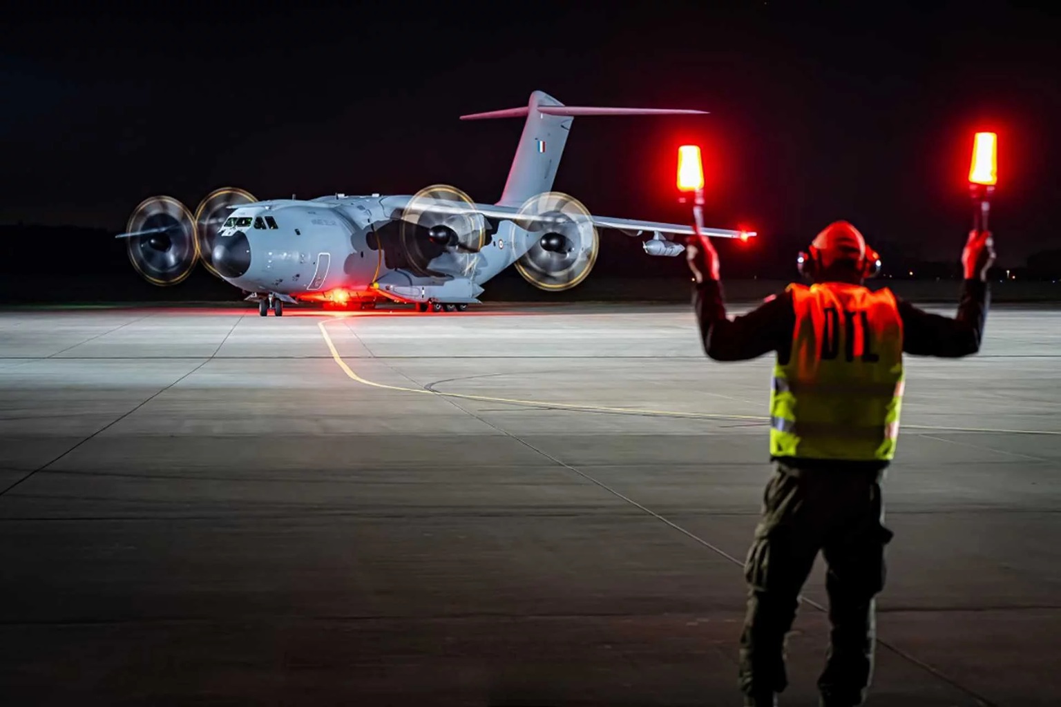 Atlas na ranveji. Kredit: French Air Force.