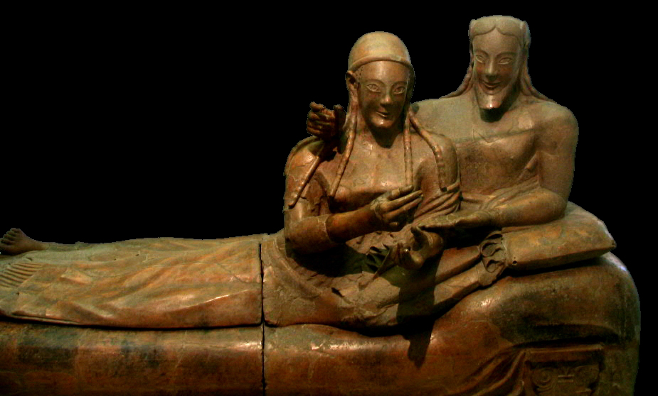 Etruský pár. Sarkofág. Kredit: Gerard M, Vikimedia,CC BY-SA 3.0