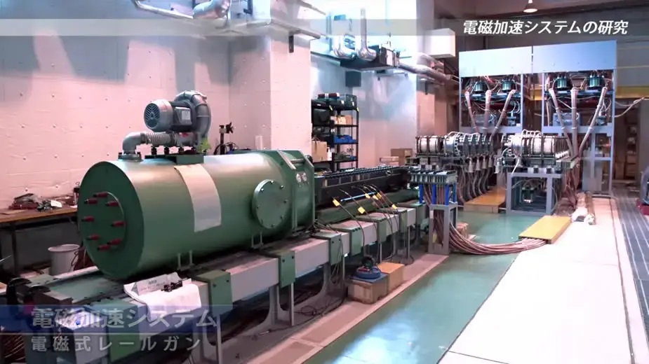 Japonský railgun ve vývoji (2018). Kredit: ATLA.