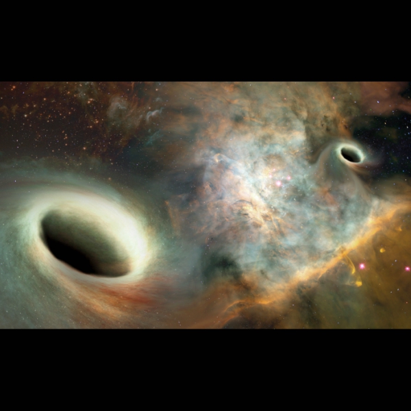 Jak to asi vypadá v centru galaxie 0402+379? Kredit: Joshua Valenzuela/UNM.