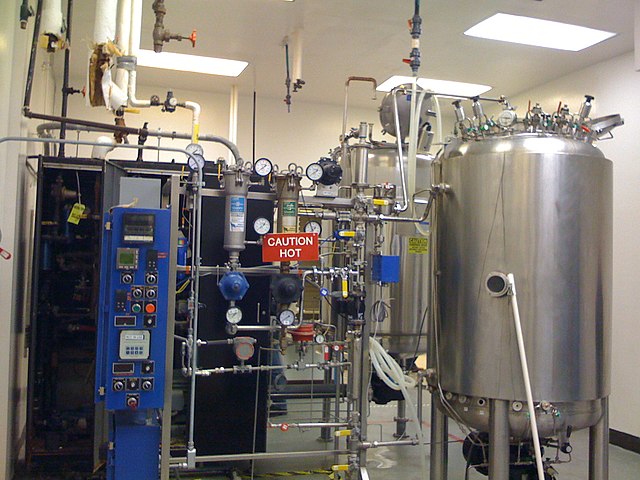 Bioreaktor je biotechnologické zařízení, které ve speciální nádobě zajišťuje podmínky vhodné pro kultivaci zvoleného druhu mikroorganizmu nebo buněčné kultury, případně pro fermentační procesy. Kredit: Peter Grotzinger, JNI Corporation, Wikipedia CC 