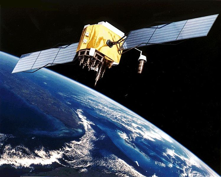 Satelit Block II-F systému GPS. Kredit: NASA.