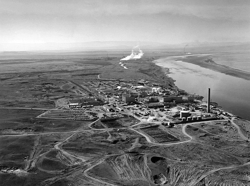 ZaĹ™Ă­zenĂ­ Hanford, stĂˇt Washington vÂ lednu 1960. Kredit: US DOE.