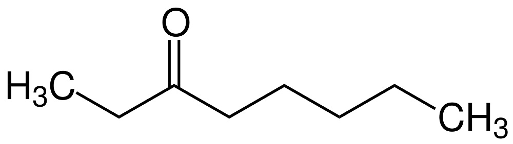 3-oktanon – těkavý keton, kterým houba svou kořist zabíjí. Kredit: volné dílo
