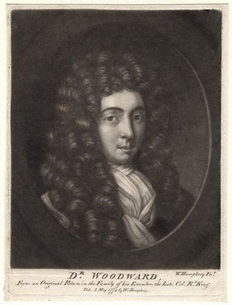 John Woodward, anglickĂ˝ pĹ™Ă­rodovÄ›dec a geolog (1665 â€“ 1728) VeĹ™ejnĂ© dĂ­lo, Wikipedia)