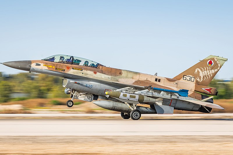 Izraelská F-16 startuje k náletu na Gazu (16. května 2021). Kredit: Amit Agronov / IDF Spokesperson's Unit.