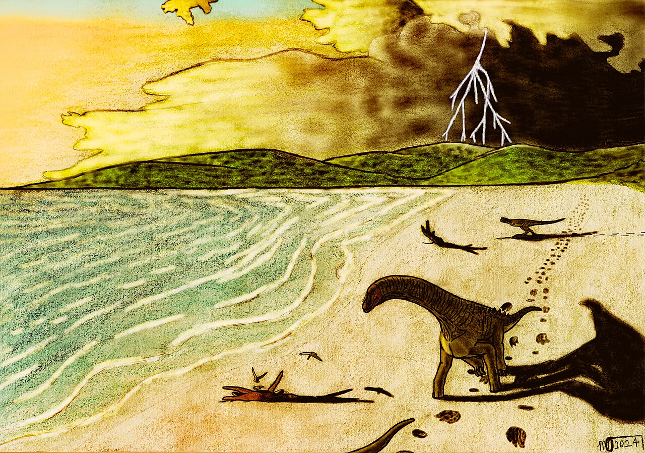 Titanomachya gimenezi je jeden z mnoha druhů sauropodních dinosaurů, známých z Argentiny. Tento relativně malý zástupce své skupiny, dlouhý jen kolem 6 metrů a vážící zhruba 8 tun, žil až na konci křídového období a jeho fosilie byly objeveny v sedim