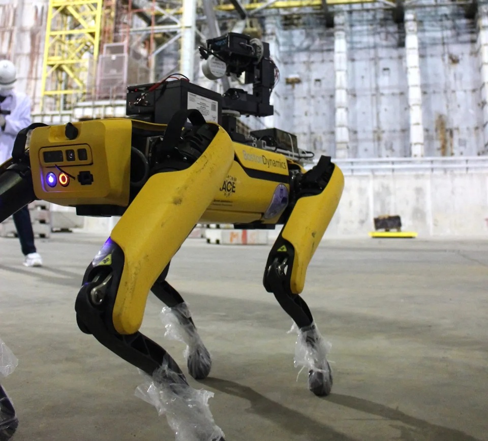 Robopes Spot v Černobylu. Kredit: University of Bristol.