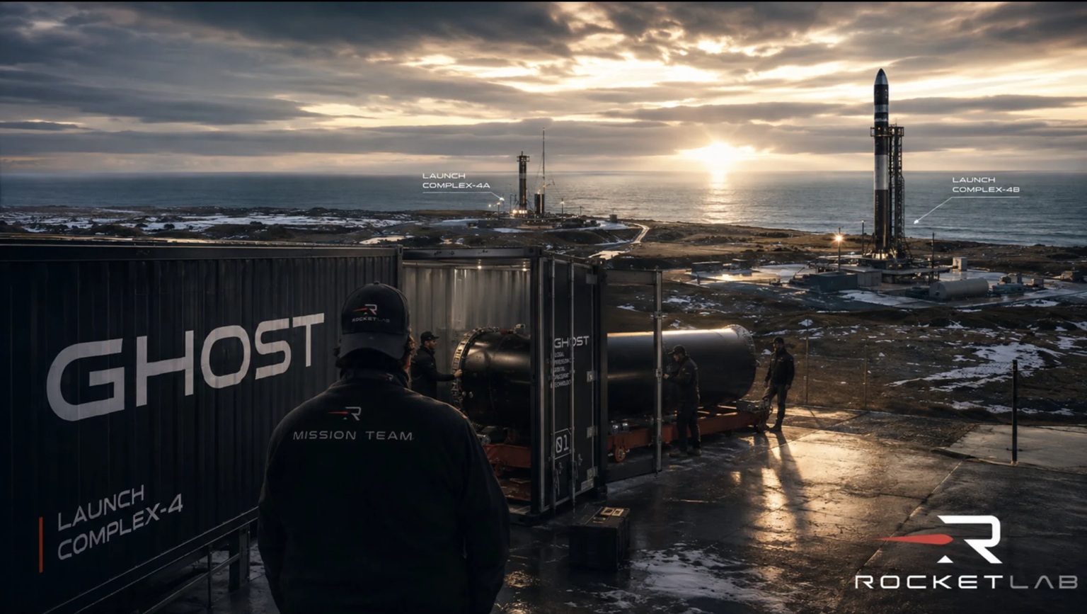 GHOST na Aljašce. Kredit: Rocket Lab.