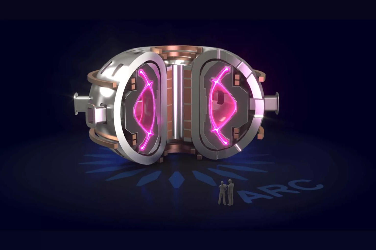 Tokamak ARC, zatím jen vizualizace. Kredit: Commonwealth Fusion Systems.