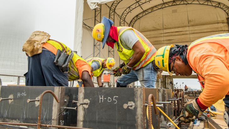 Práce na elektrárně Vogtle (zdroj Georgia Power).