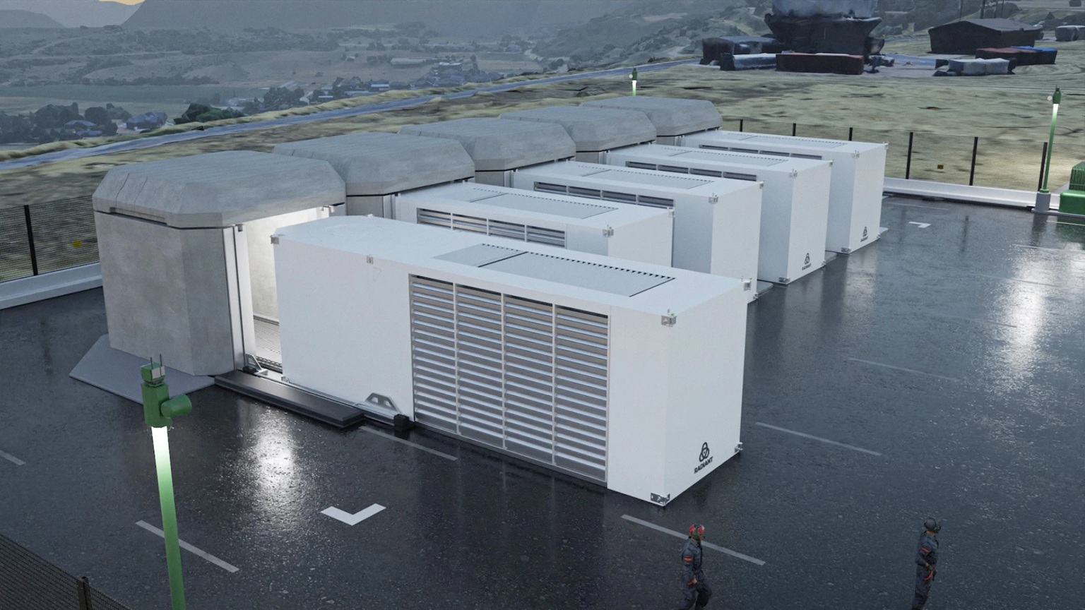 V roce 2028 by se měl Kaleidos objevit na vojenské základně. Kredit: Radiant Nuclear.