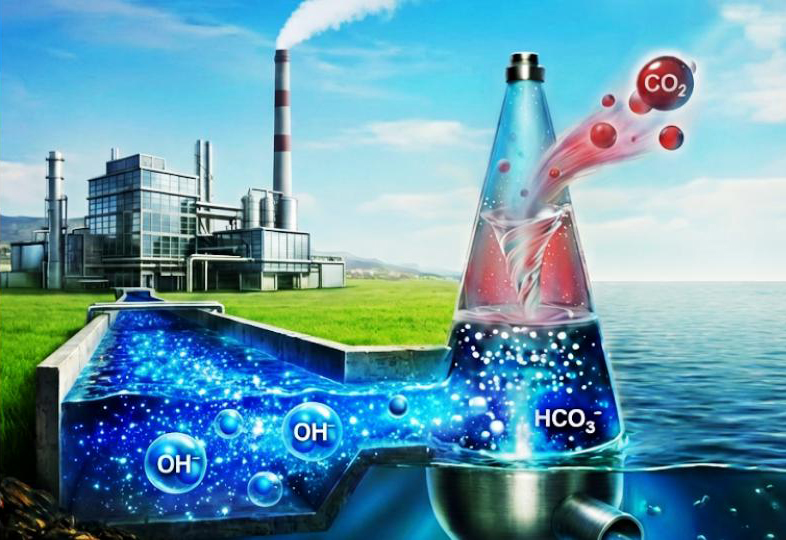 Neutralizace CO2. Kredit: ACS via Helmholtz-Zentrum Hereon.